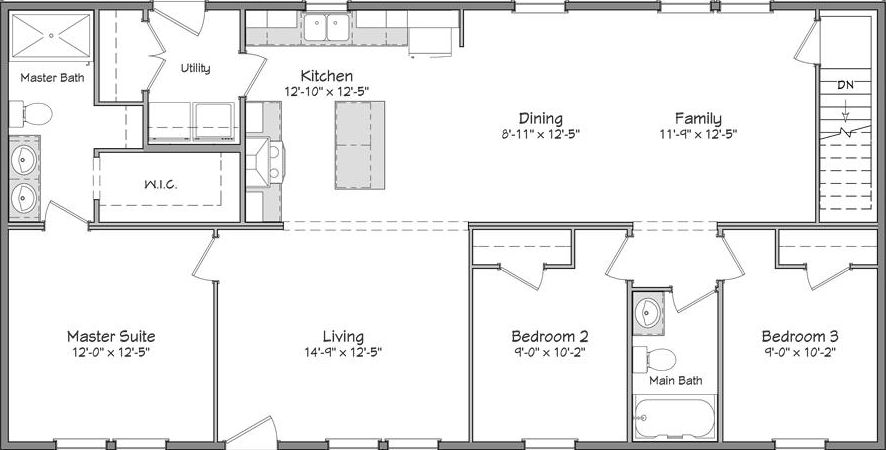 Liberty series brearley 28' floor plan home features