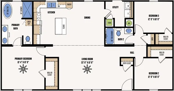 The bell floor plan home features